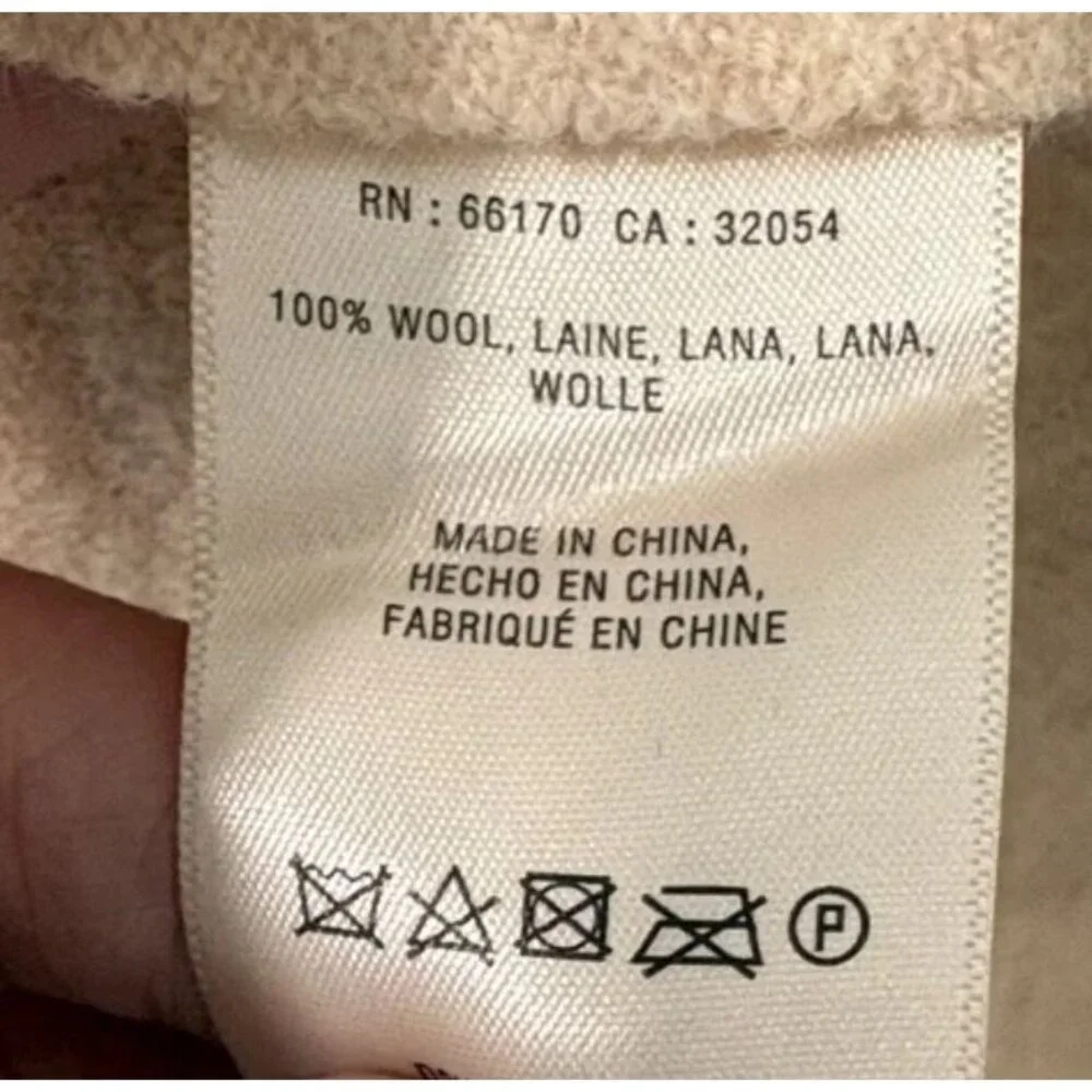 Anthropologie Rosie Neira Denissa Tie Waist Wool Sweater Women's XL Beige - Picture 12 of 17